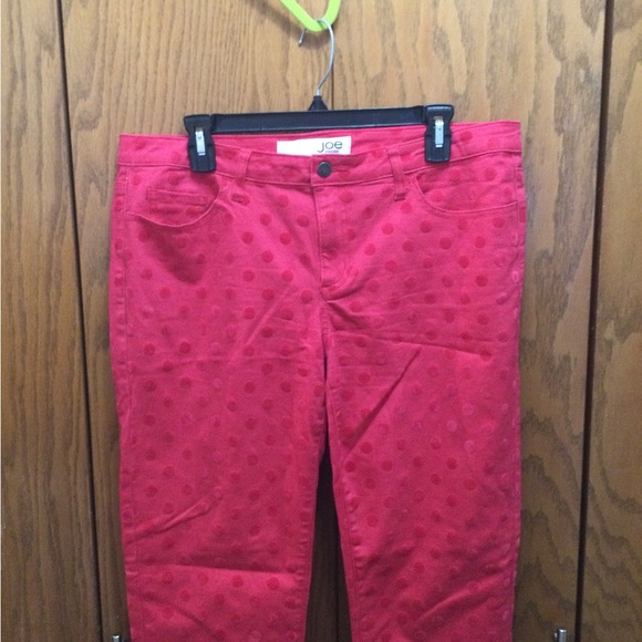 Joe Fresh Red Mid- Rise Skinny Jeans Women’s 12 - Picture 2 of 7